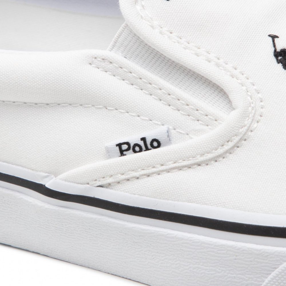 Polo Ralph Lauren Thompson White/Black Embroidered Recycled Canvas Pony Men NEW - Picture 8 of 8